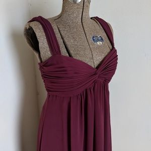 David's Bridal Sz 8 Wine Bridesmaid Gown